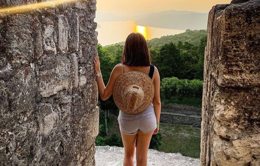 Enjoy The Sunset on Top of A Mayan Pyramid In Yaxha – Private Tour From Flores