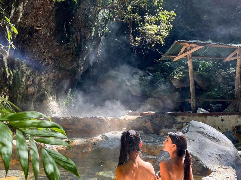 Natural Hot Springs Experience and visit an Authentic Mayan Market