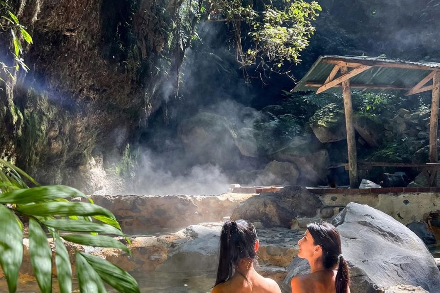 Natural Hot Springs Experience and visit an Authentic Mayan Market