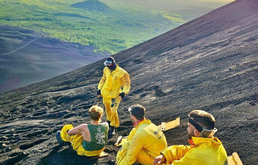 Volcanic Sandboarding Adventure in Volcan Cerro Negro