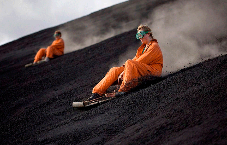 Volcanic Sandboarding Adventure in Volcan Cerro Negro